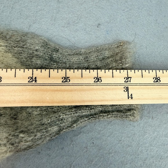 Vintage Islendingen Icelandic Wool Sweater Argyle Geometric Gray Beige Small - Picture 8 of 10